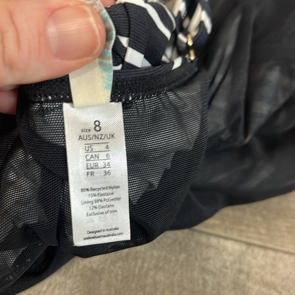 NWOT Sea Level Cross Front Striped One Piece - Picture 13 of 14